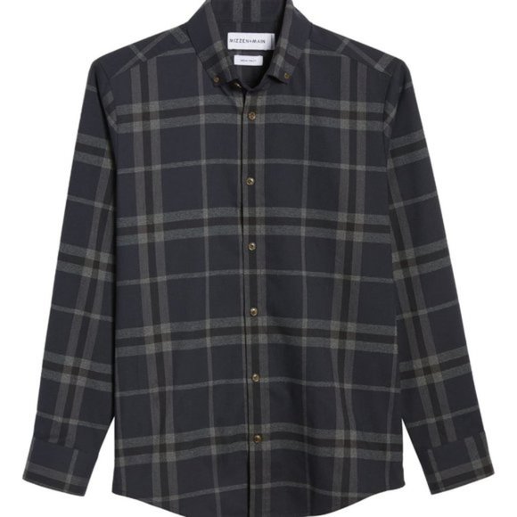 Mizzen + Main Flannel Shirt Proctor Plaid Medium, Large and X-Large Available - Picture 2 of 4